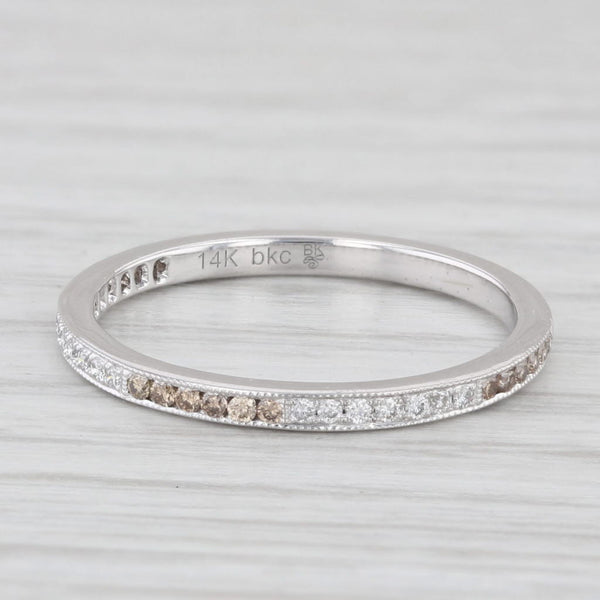 New Diamond Band 14k White Gold Size 6 Wedding Stackable Ring Beverley K