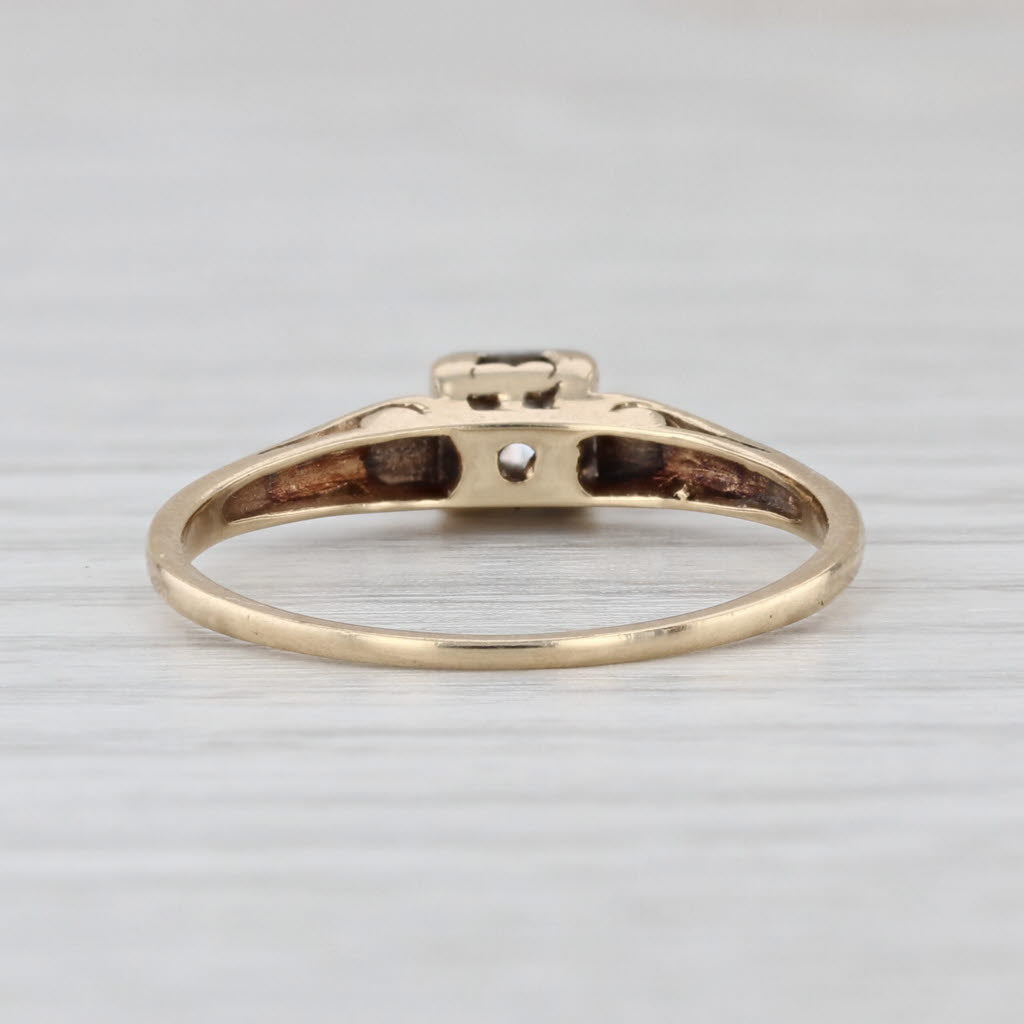 Vintage Diamond Ring 14k Yellow Gold Size 6.5