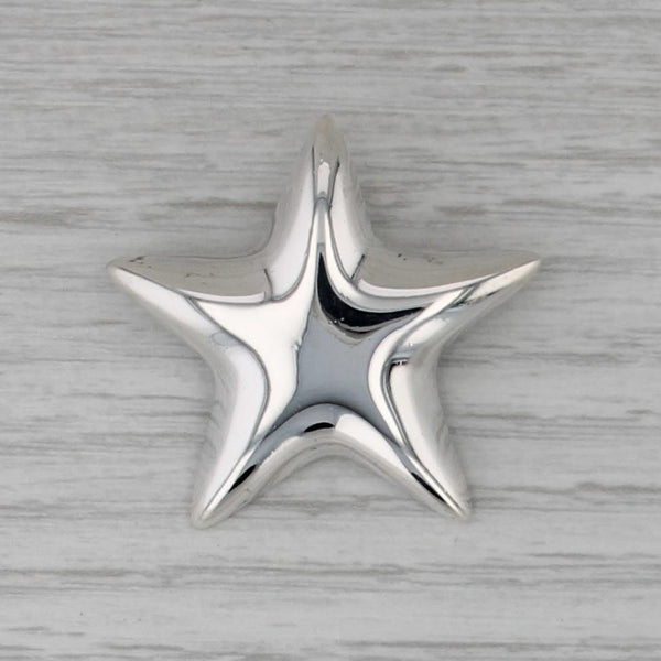 美品 CAMERON & CO Tiffany Starling Silver Tiffany & Co Puffy Star Pin Sterling Silver Brooch