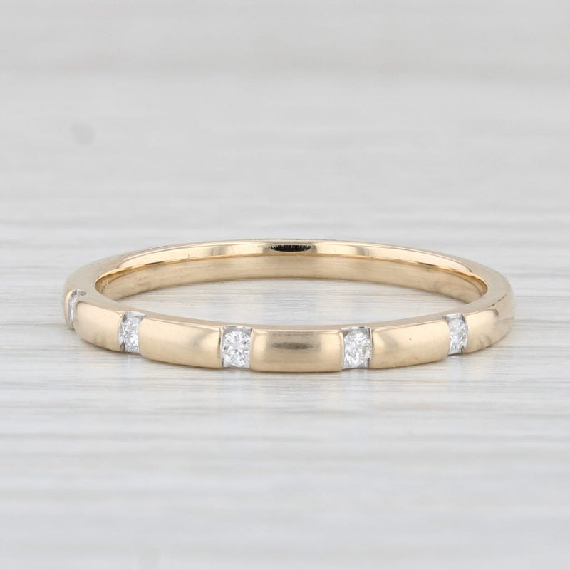 0.10ctw Diamond Wedding Band 10k Yellow Gold Size 9 Stackable Ring