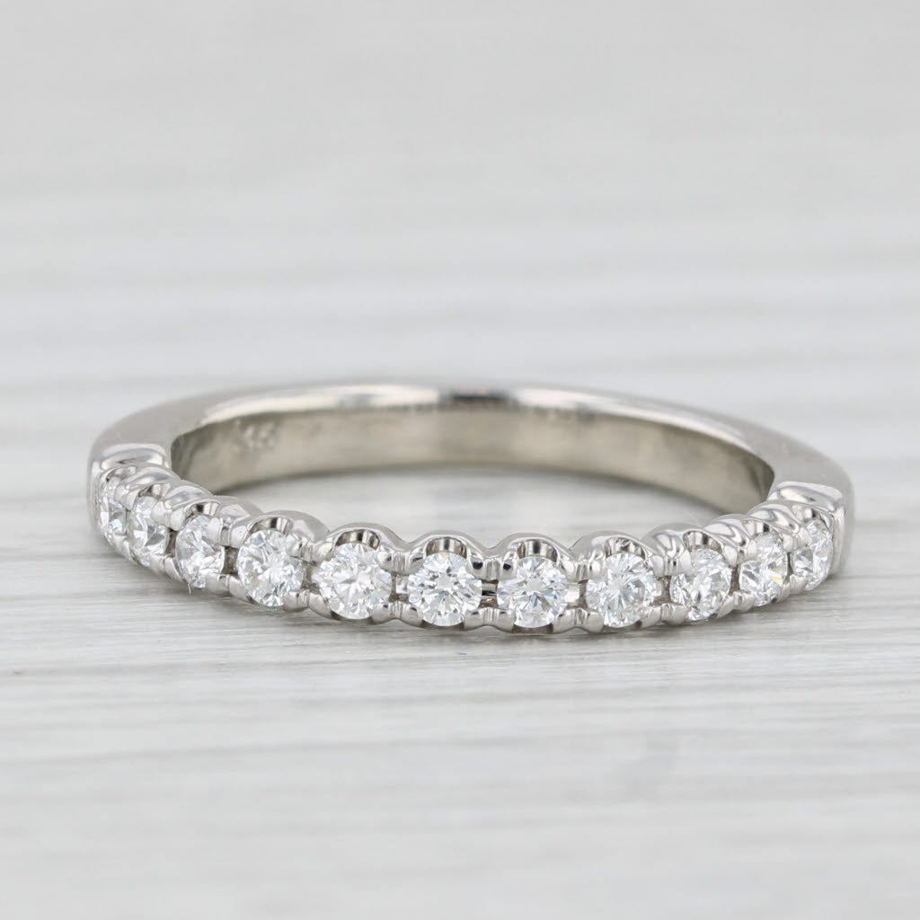 Light Gray 0.25ctw Diamond Stackable Ring 14k White Gold Size 4.75 Wedding Anniversary Band