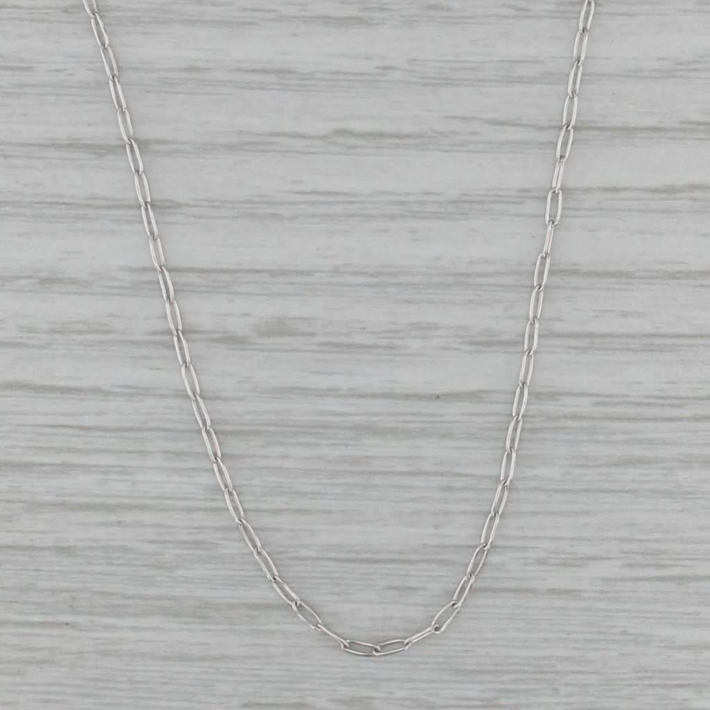 Cable Chain Necklace 14k White Gold 20.25" 1.4mm