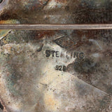 Marcasite Vintage Brooch Sterling Silver Statement Pin