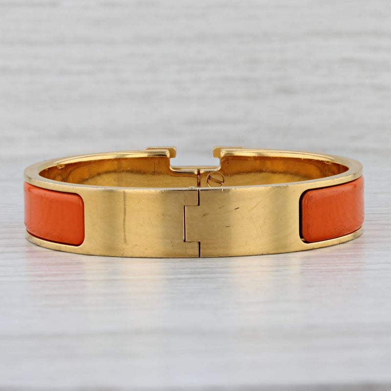 Gold Hermes Enamel Bangle Costume Bracelet – Designer Revival