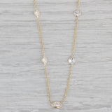 New 1.85ctw Diamond By The Yard Station Necklace 14k Gold 16-18" Adjustable