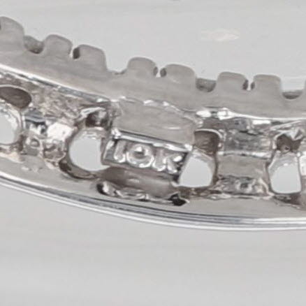 0.50ctw Diamond Eternity Circle Pendant 10k White Gold Floating Drop