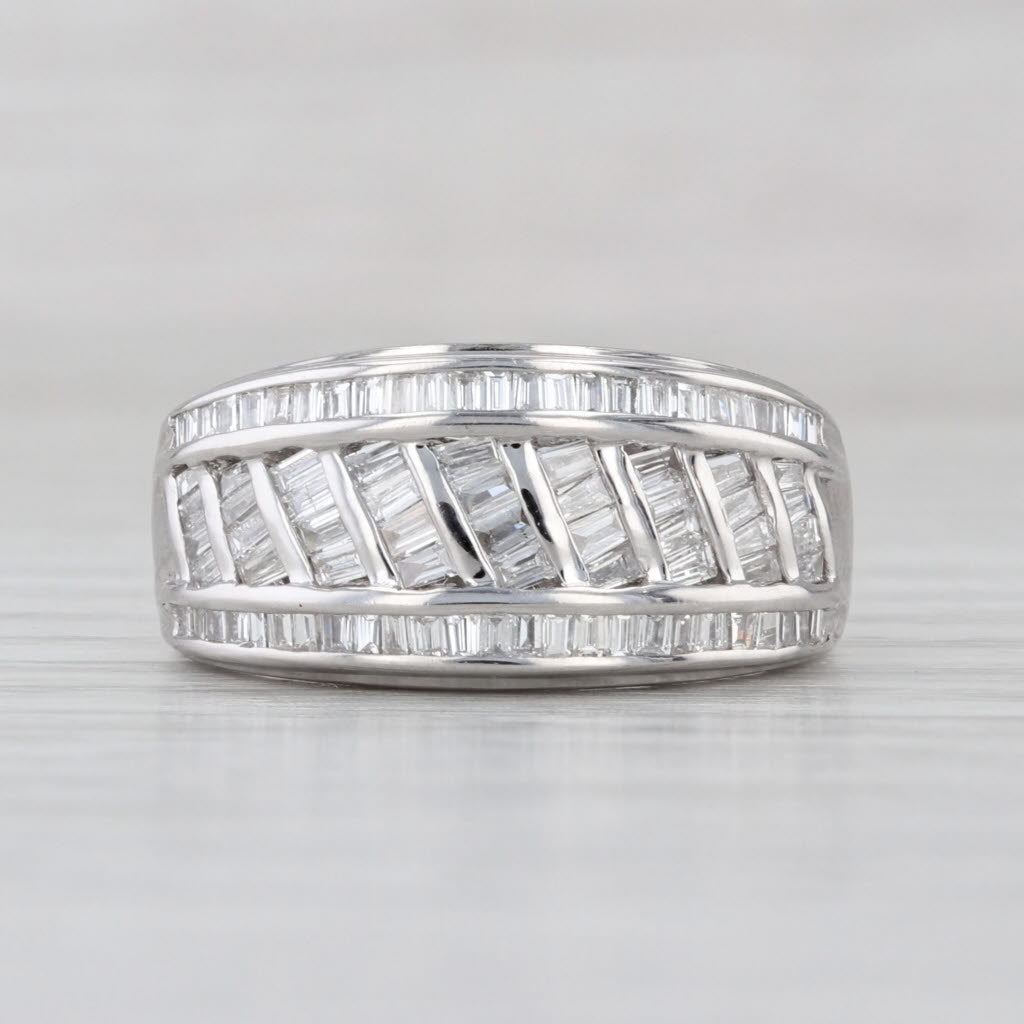 Le Vian 1.24ctw Diamond Cross Hatch Ring 18k White Gold Size 6.75