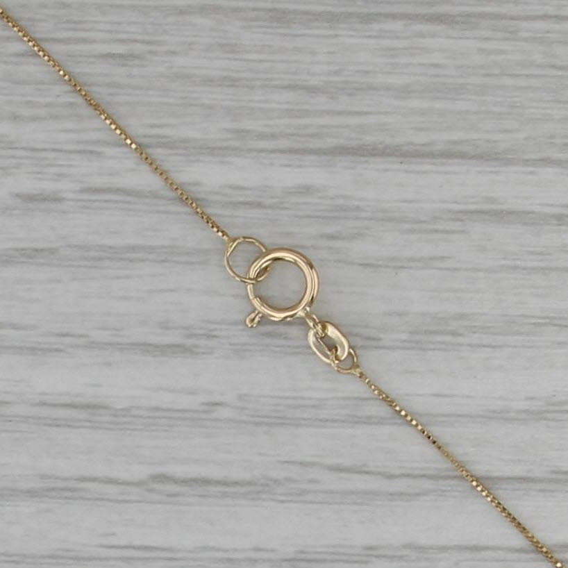 Small Heart Pendant Necklace 14k Yellow Gold 18" Box Chain