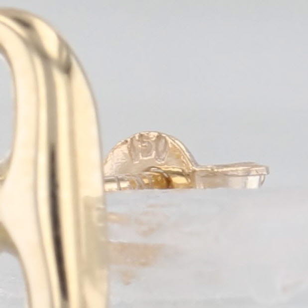 Anchor Chain Link Stud Earrings 18k Yellow Gold Small Infinity Studs
