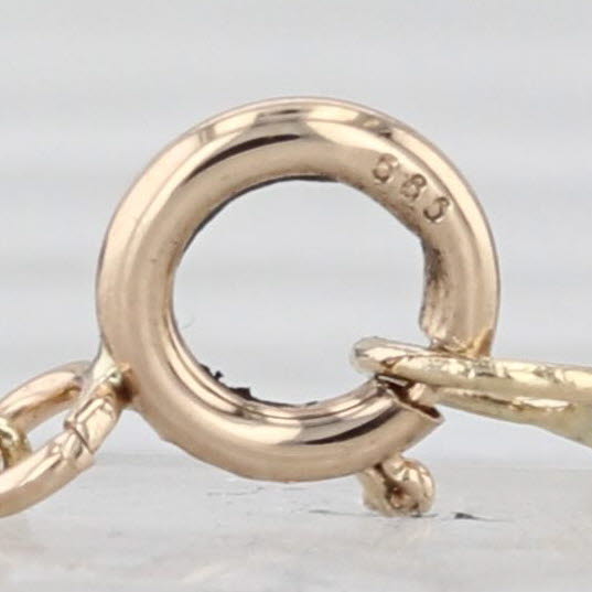 Black Cultured Pearl Station Necklace 14k Yellow Gold 17.5" Figaro Chain