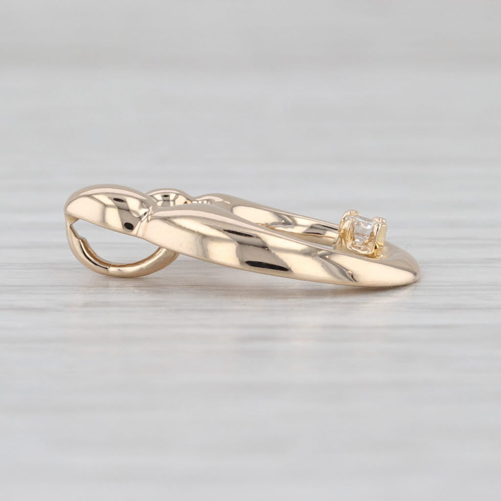 Kavnar Diamond Accented Mother & Child Pendant 14k Yellow Gold Gift Keepsake