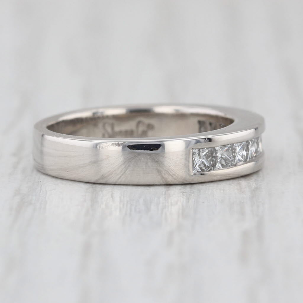 Shane & Co 0.50ctw Diamond Wedding Band Platinum Anniversary Stackable Ring