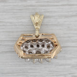 0.75ctw Diamond Cluster Pendant 10k 14k Yellow Gold