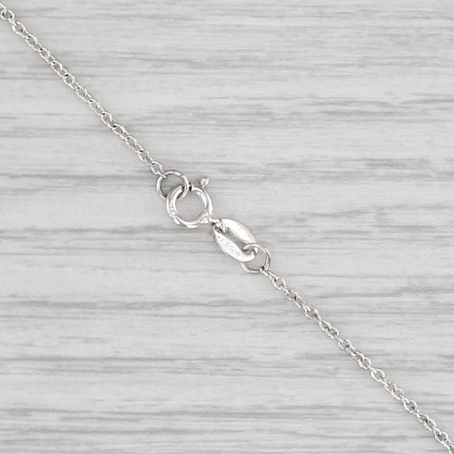 Tiffany & Co Double Love Pendant on Non-Tiffany Chain Sterling Silver w/ Pouch