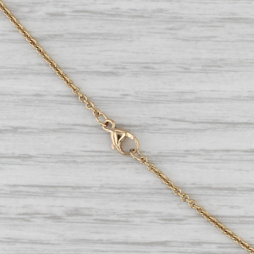 16" 1mm Cable Chain Necklace 18k Yellow Gold