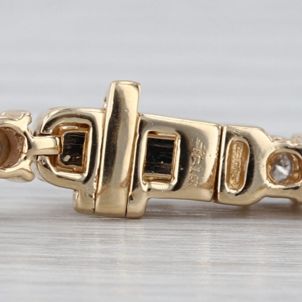 1.70ctw Diamond Tennis Bracelet 14k Yellow Gold 9" 3.8mm
