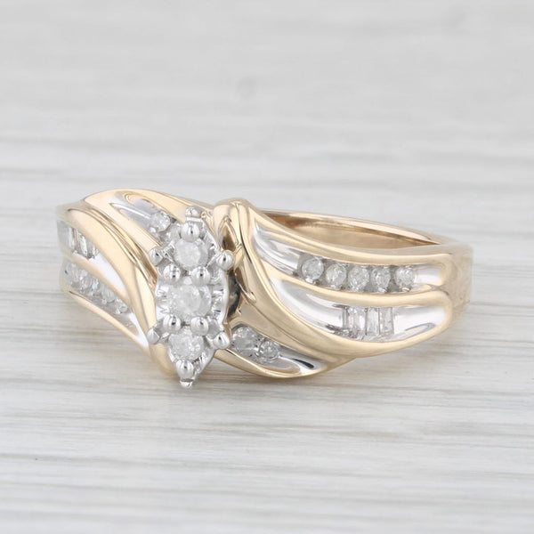 0.15ctw Diamond Engagement Ring 10k Yellow Gold Size 7