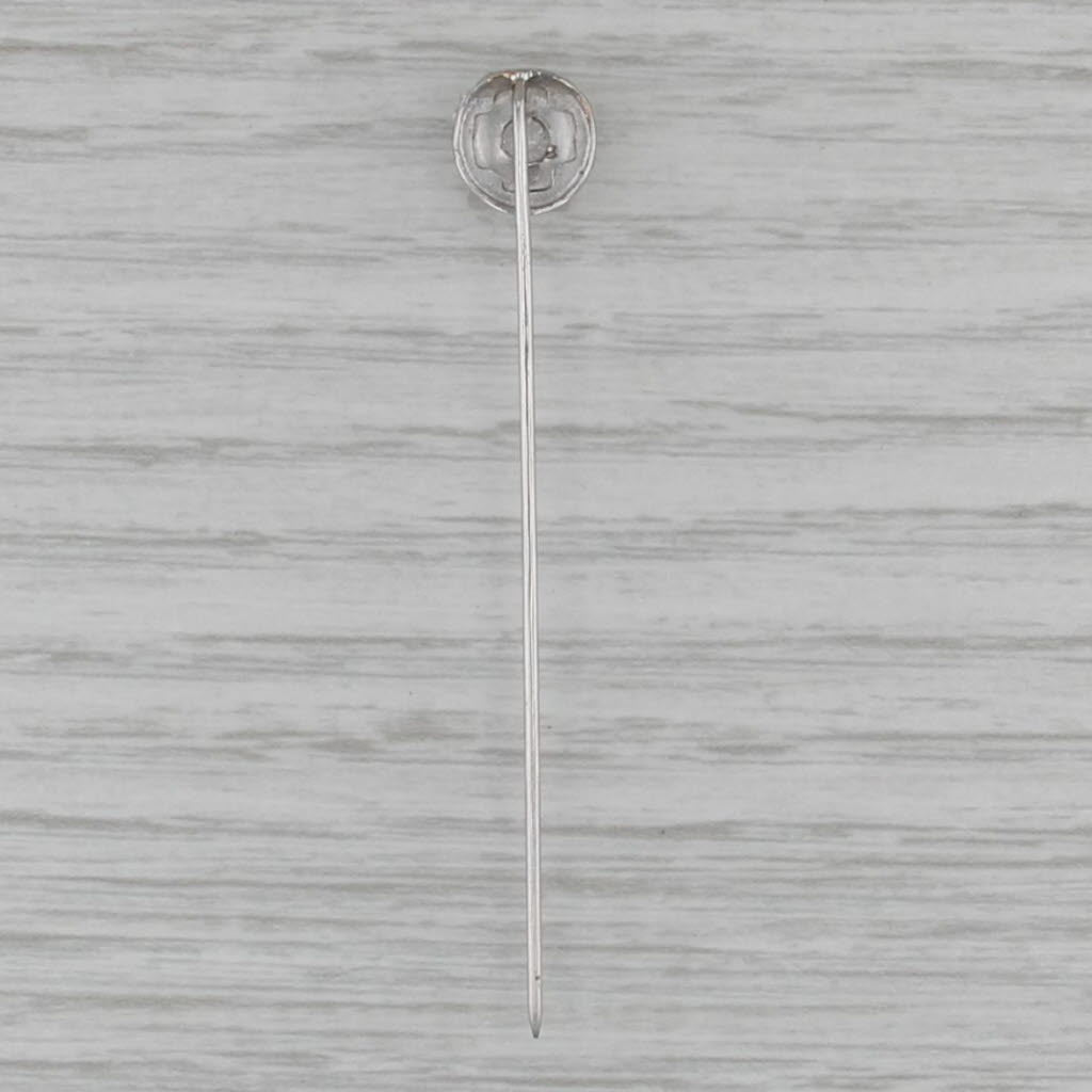 Vintage 0.15ct Diamond Solitaire Stickpin 12k White Gold