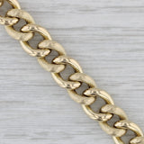 Lapis Lazuli Curb Chain Bracelet 14k Yellow Gold 7" Italian