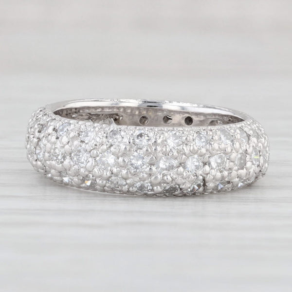 Light Gray 1.75ctw Diamond Eternity Ring Platinum Size 6 Wedding Anniversary Band