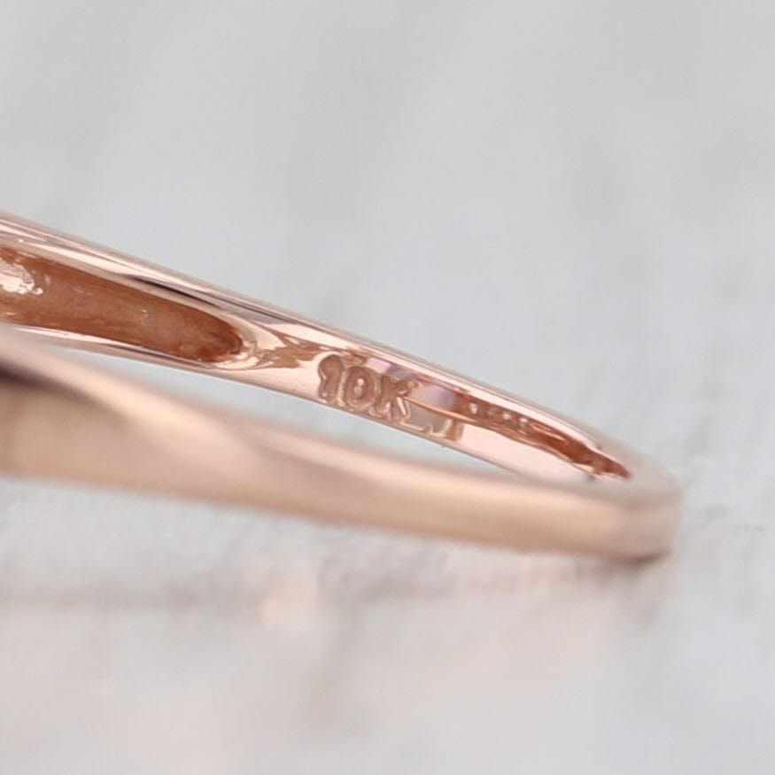 4.66ctw Purple Yellow Ametrine Zircon Cathedral Band Ring 10k Rose Gold Size 6
