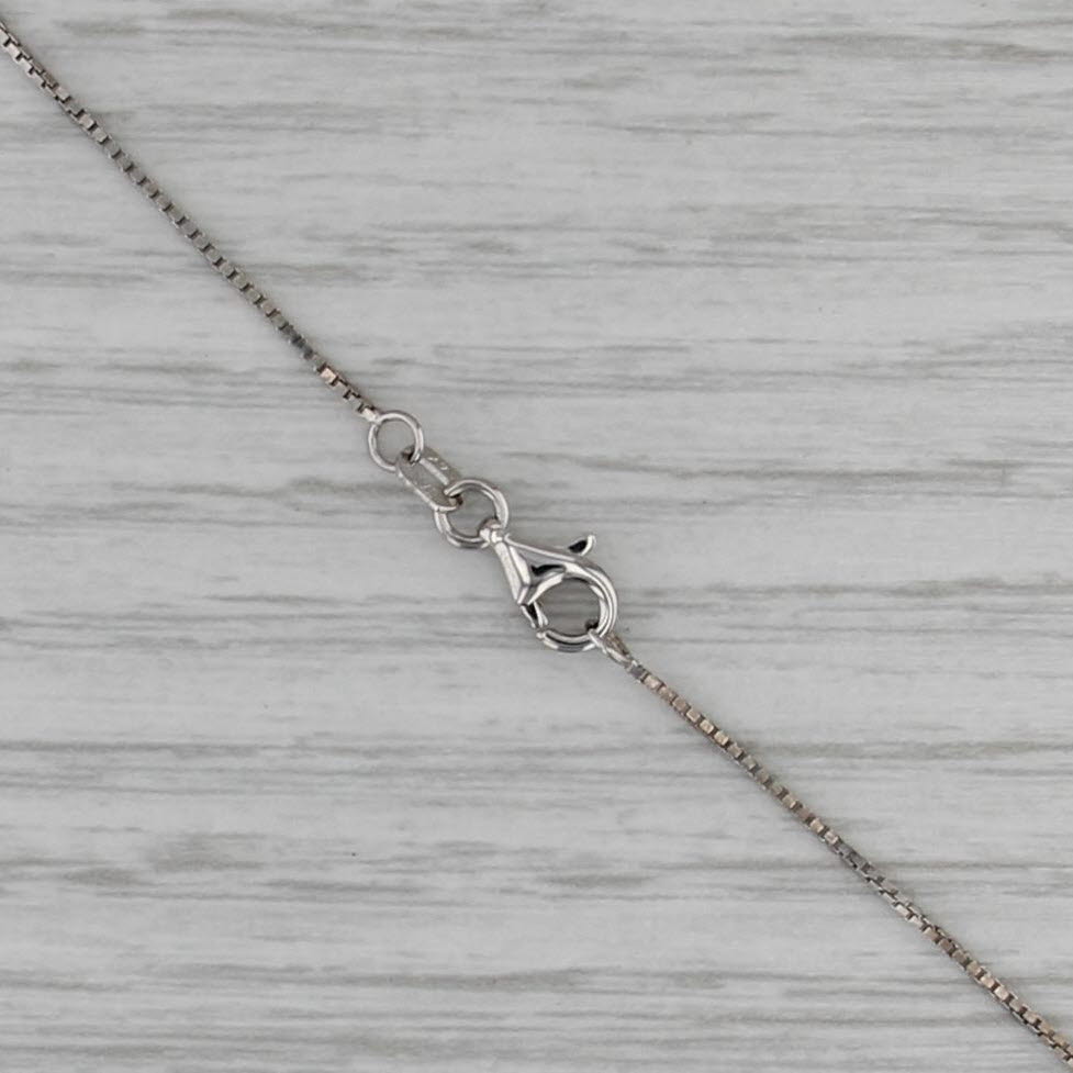 1.48ctw Round Diamond 3-Stone Journey Pendant Necklace 14k White Gold Box Chain