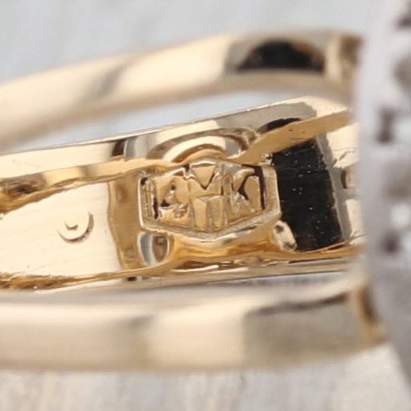 Vintage 0.41ctw Diamond Spinner Swirl Ring 14k Gold Size 7.25 Cocktail