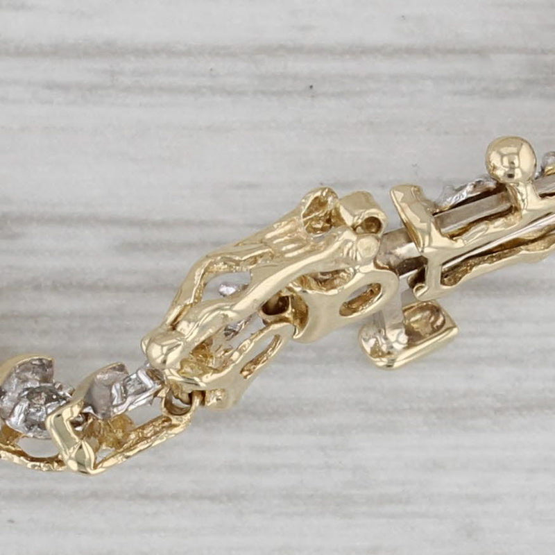 0.72ctw Diamond Tennis Bracelet 10k Yellow Gold 6.5" 4.1mm
