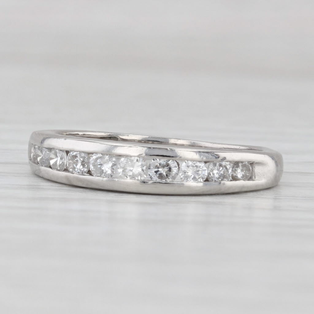 Light Gray 0.40ctw Diamond Wedding Band 950 Platinum Size 6.5 Ring Stackable Anniversary