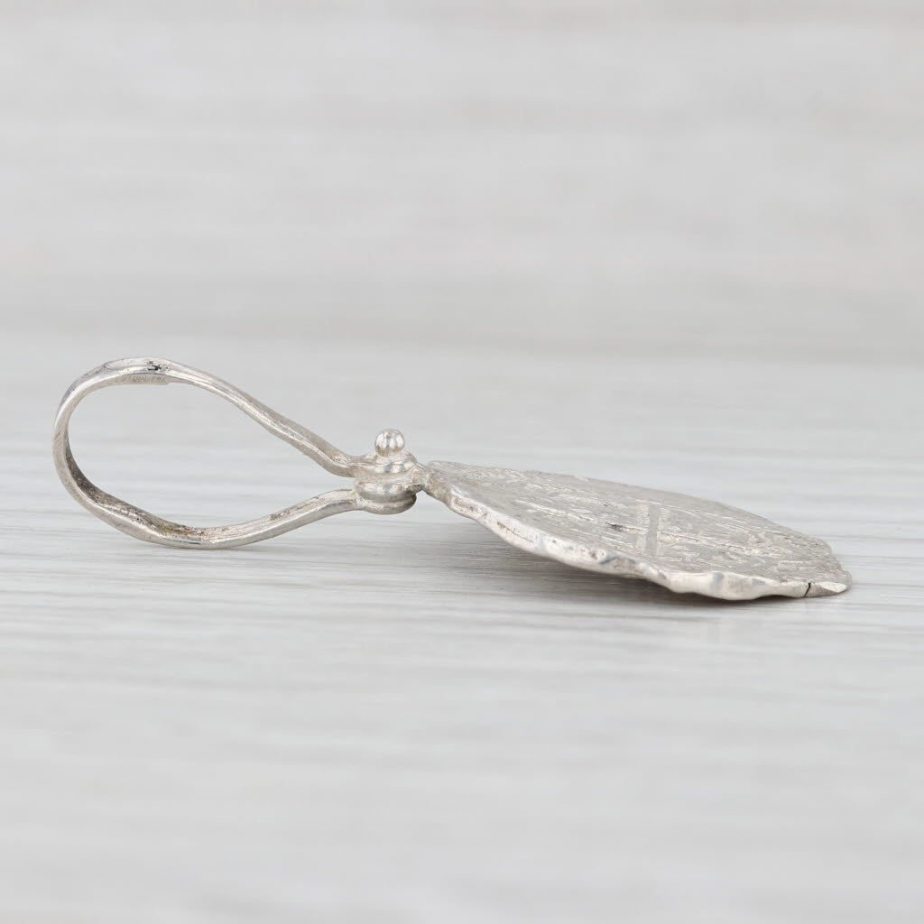 Light Gray Large Ancient Coin Copy Pendant Sterling Silver