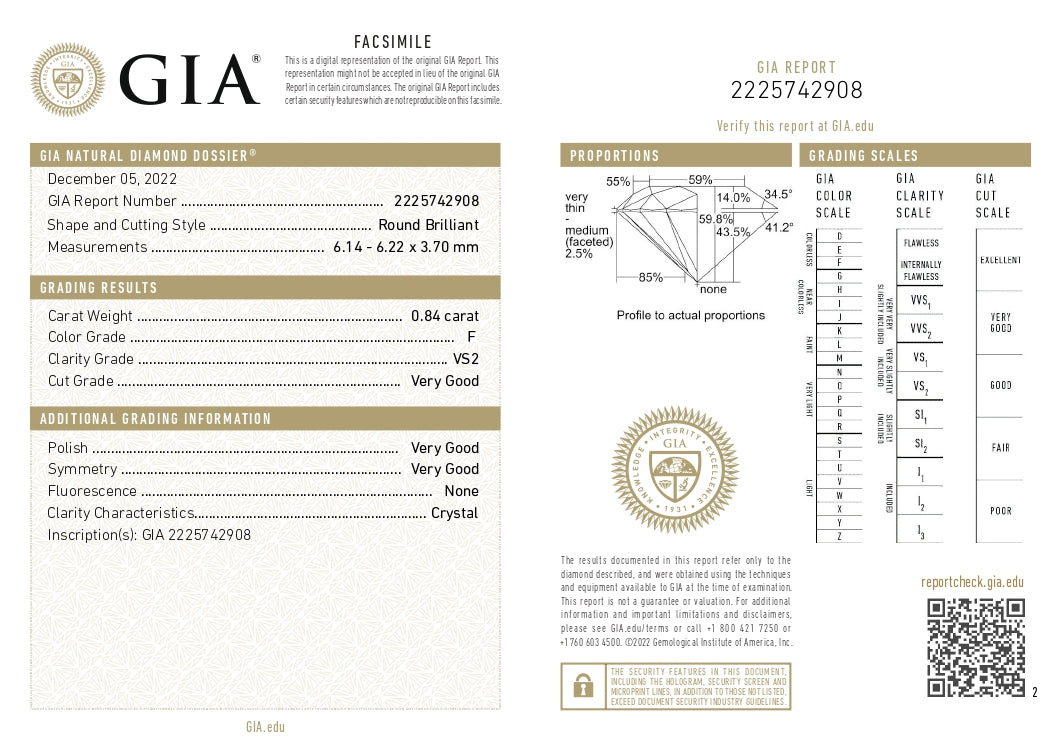 New 1.71ctw Diamond Stud Earrings 14k Yellow Gold GIA Round Solitaire Studs