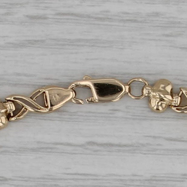 2.68ctw Blue Topaz Infinity Knot Bracelet 14k Yellow Gold 6.75" 6mm