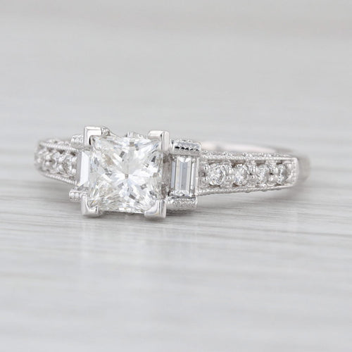 1.65ctw IGI VS1 F Lab Grown Diamond Engagement Ring 18k White Gold Size 6.75