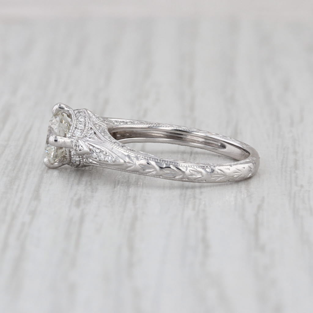 IGI 1.43ctw VS2 Round Lab Grown Diamond Engagement Ring 14k White Gold Sz 6.5