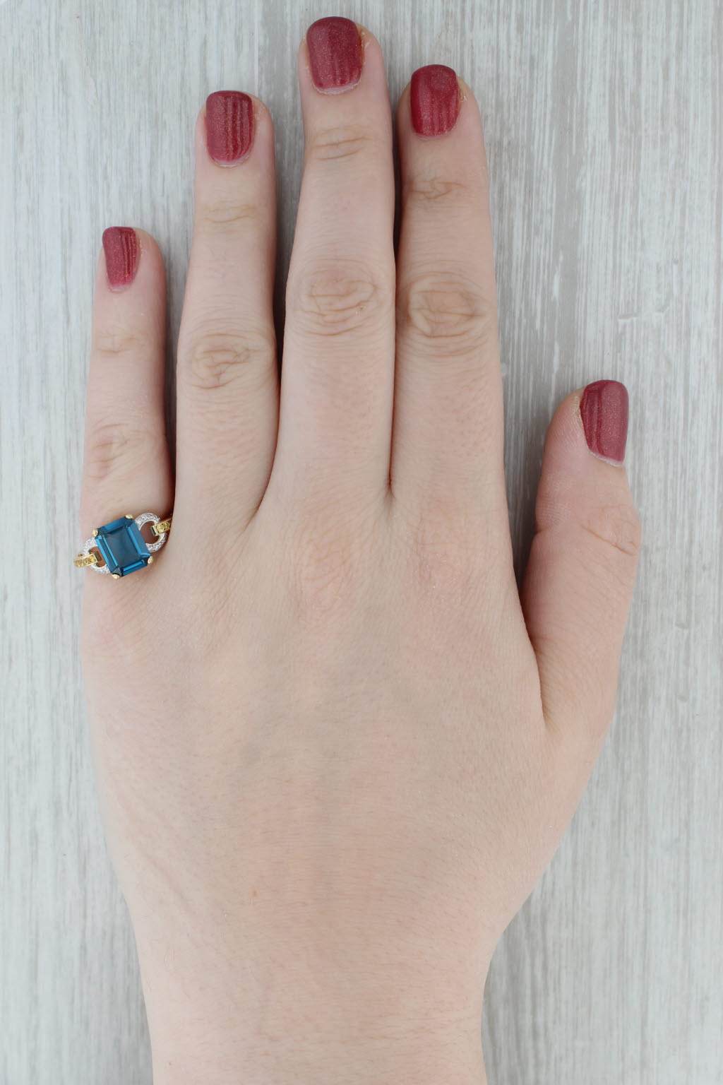 Gray Krementz 3.76ctw Lab Created Blue Spinel Diamond Sapphire Ring 18k Gold Sz 6.75