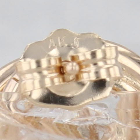 Diamond Accented Knot Circle Stud Earrings 14k Yellow Gold Studs