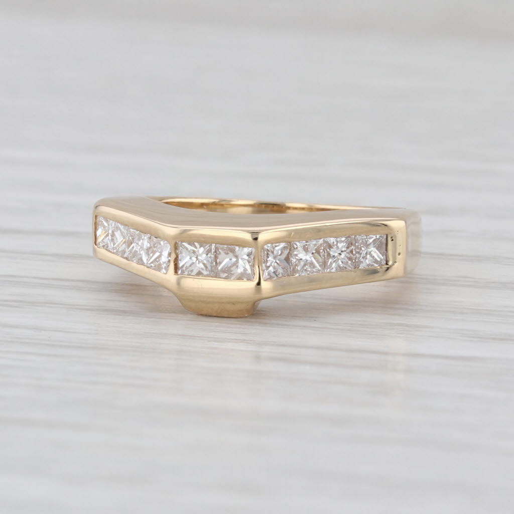 0.55ctw Diamond Wedding Band 14k Yellow Gold Size 5 Stackable Anniversary Ring