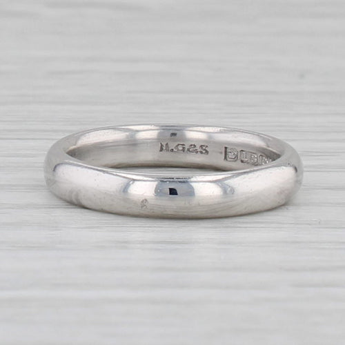 Gray Vintage Wedding Band 18k White Gold Ring Size 5.25 Fidelity British Hallmarks