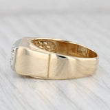 Light Gray 0.49ctw Men's Diamond Ring 14k Yellow Gold Size 10.25 Wedding Band