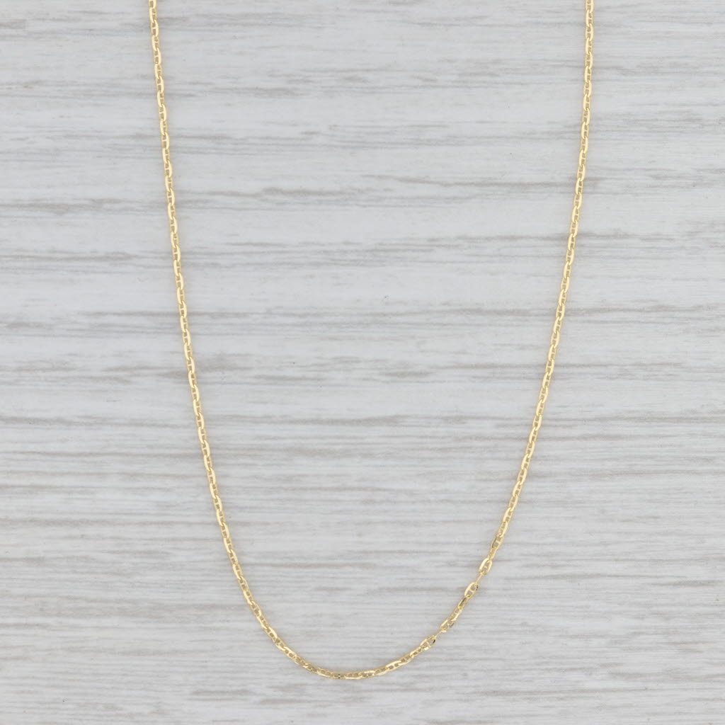 New Mariner Anchor Chain Necklace 14k Yellow Gold 18" 1mm