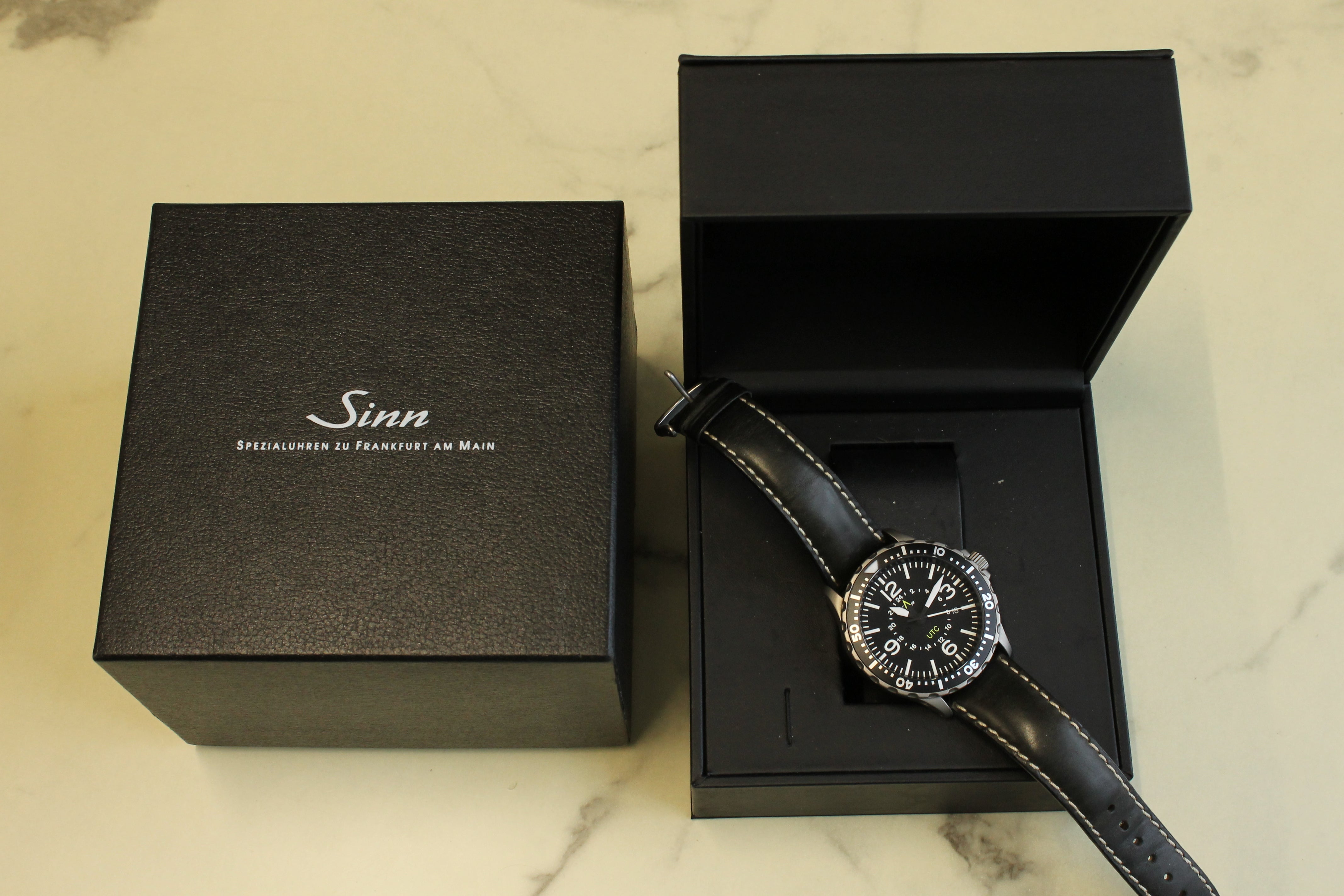 Dark Slate Gray Sinn 857 UTC 43mm Stainless Steel Mens Automatic GMT Watch 857.0153 Box & Strap