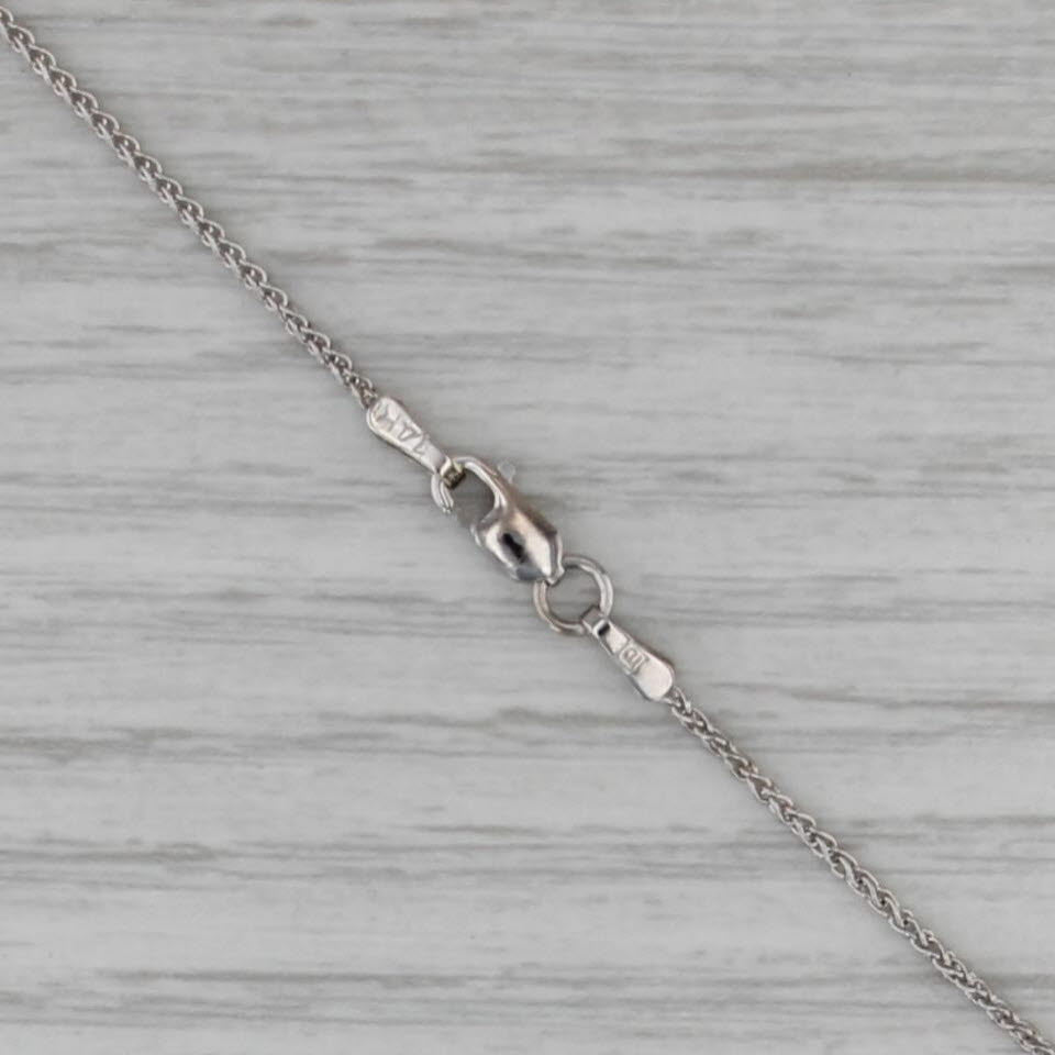 1.82ctw Diamond Halos Pendant Necklace 14k White Gold 18.25" Wheat Chain