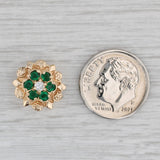 Richard Glatter 0.45ctw Emerald Diamond Slide Bracelet Charm 14k Yellow Gold