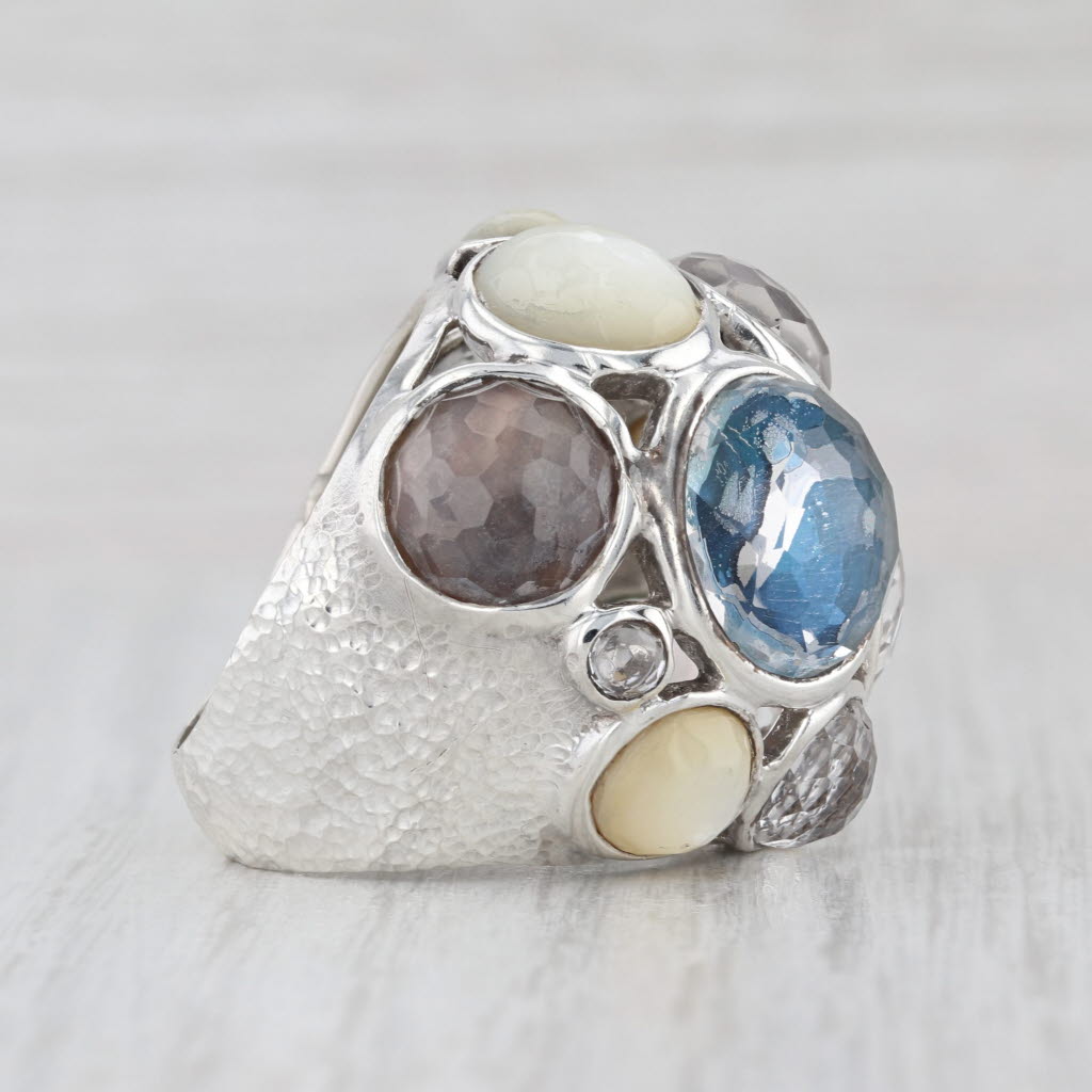 Ippolita Rock Candy Collection Ring Sterling Silver Mother of Pearl Quartz