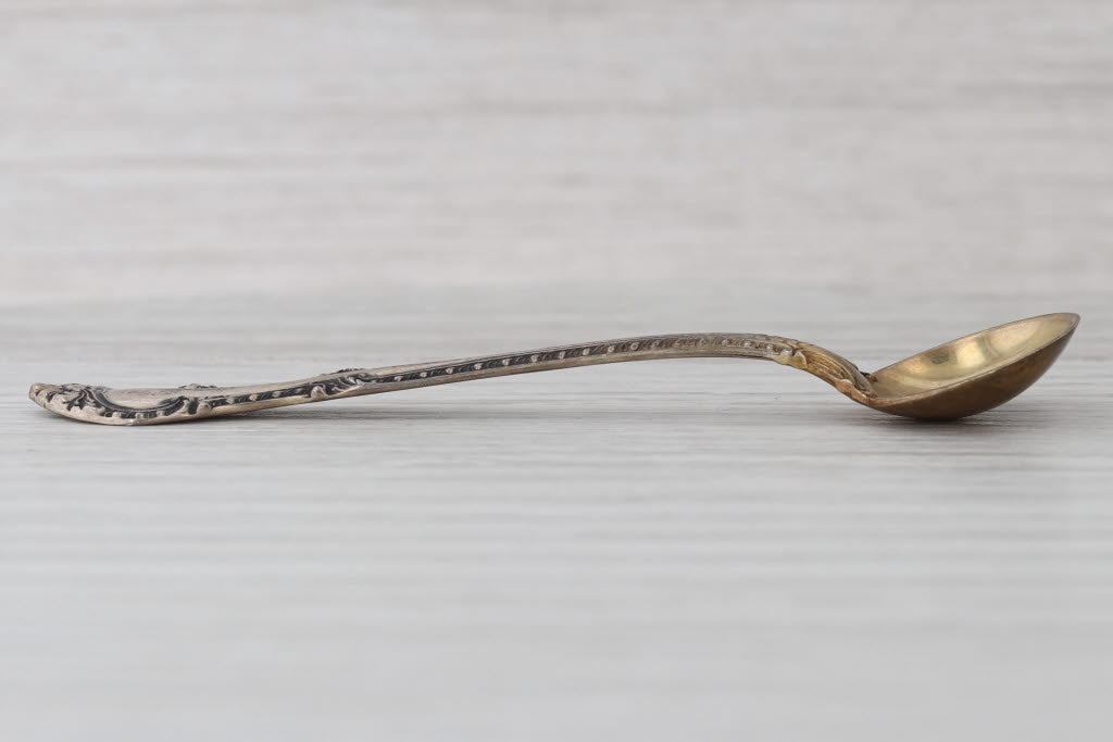 Vintage 10 Salt Spoons Sterling Silver Gorham Mechanics Watson Lunt Gold Wash