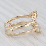 0.40ctw Diamond Ring Jacket 14k Yellow Gold Size 6.5 Guard Bridal Wedding