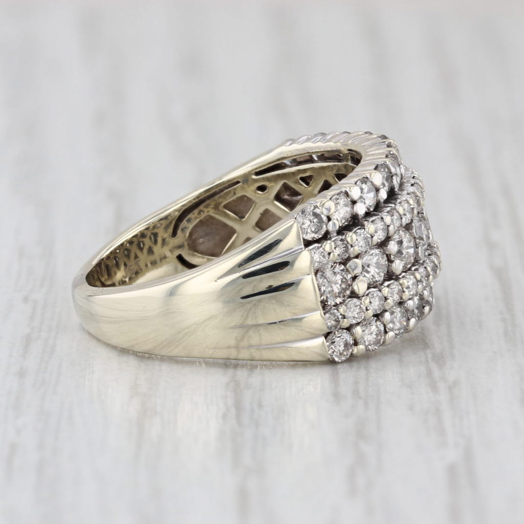 1.81ctw Diamond Multiband Ring 10k Yellow Gold Size 8 Anniversary Wedding