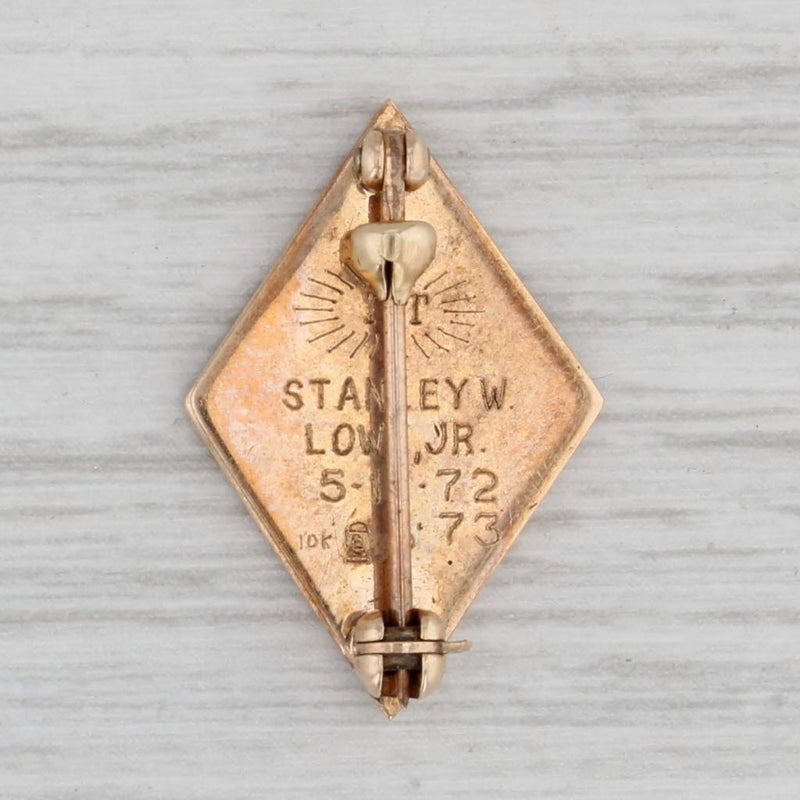 Gray Vintage Phi Gamma Delta Fraternity Pin 10k Gold Greek Star Badge