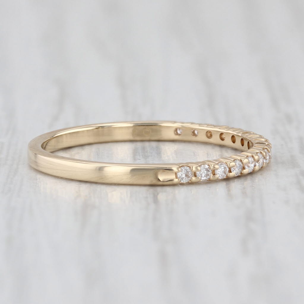 0.10ctw Diamond Stackable Band 14k Yellow Gold Size 7 Wedding Ring