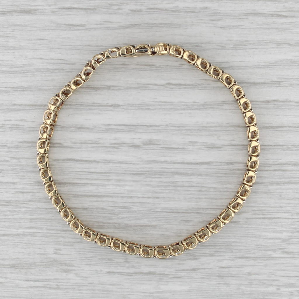 1.75ctw Diamond Tennis Bracelet 14k Yellow Gold 7.5" 6mm
